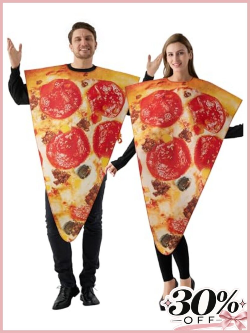 Pizza Slice Costume Adult Halloween Cosplay Party One Size 100% Polyester